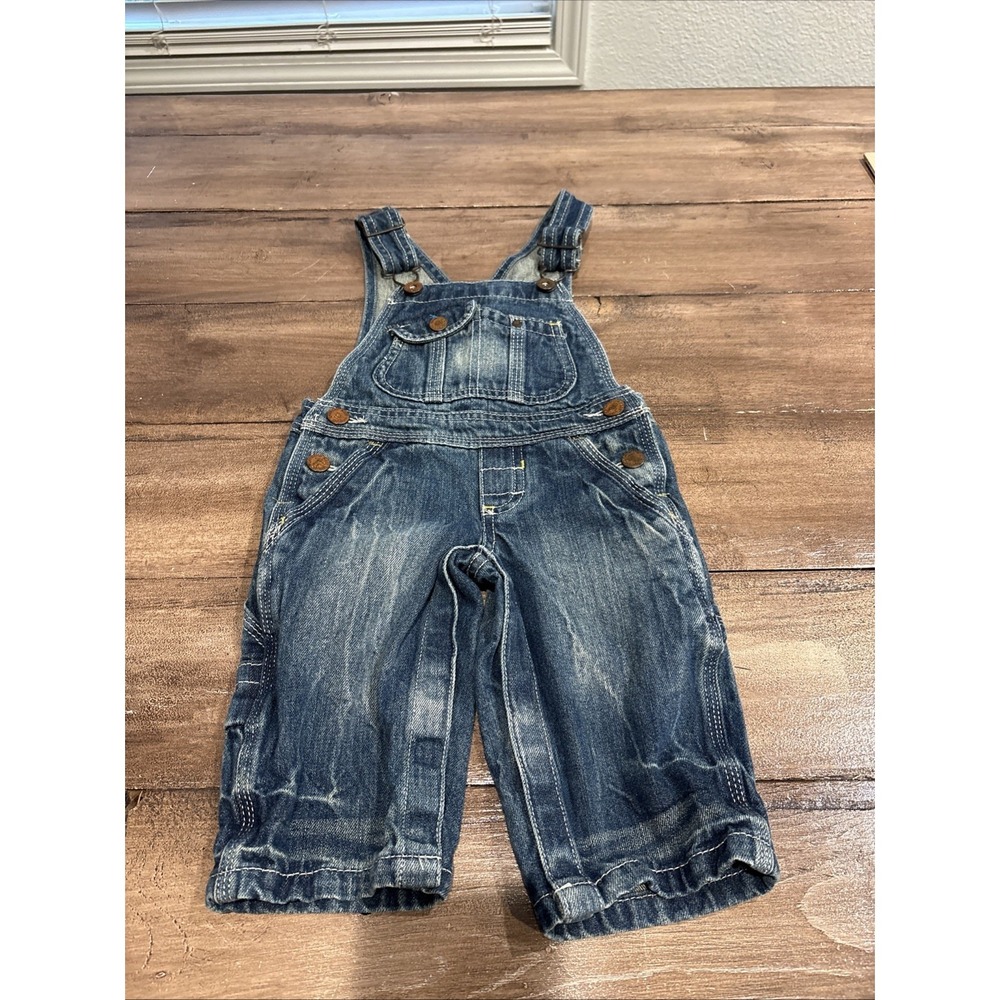 OshKosh B'gosh Overalls Pants Infant Baby Size 12 Months Vestbak Blue Denim